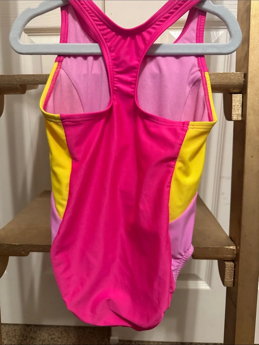 Speedo Hot Pink, Yellow & Light Pink Girls' One-Piece Swimsuit